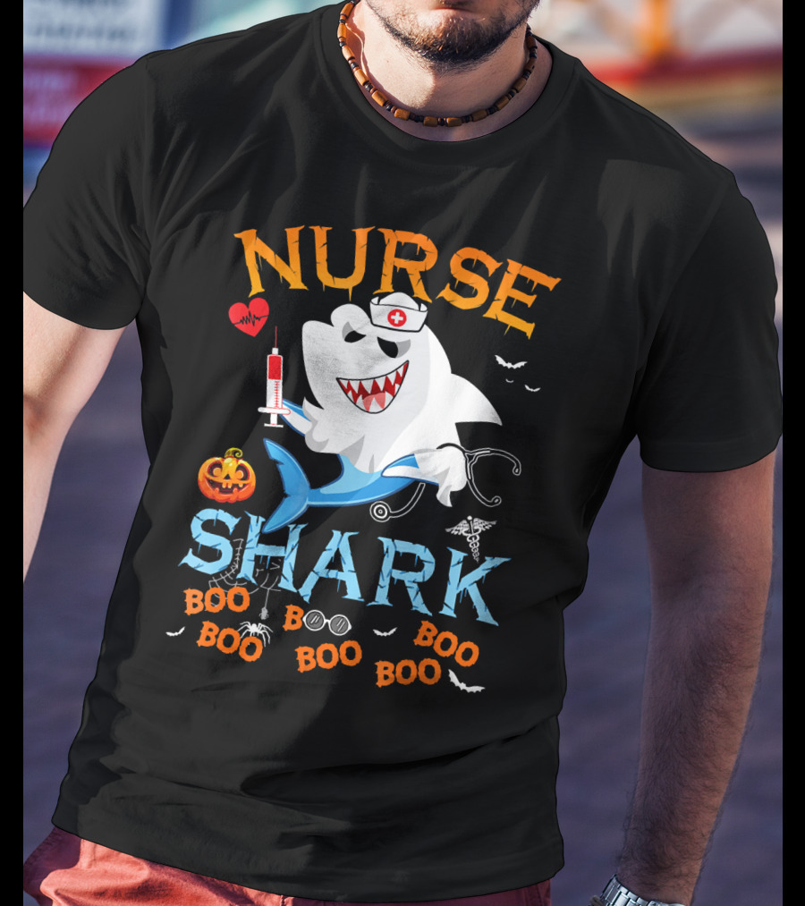 Nurse Shark Halloween Boo Scary Nurse Shark T-Shirt