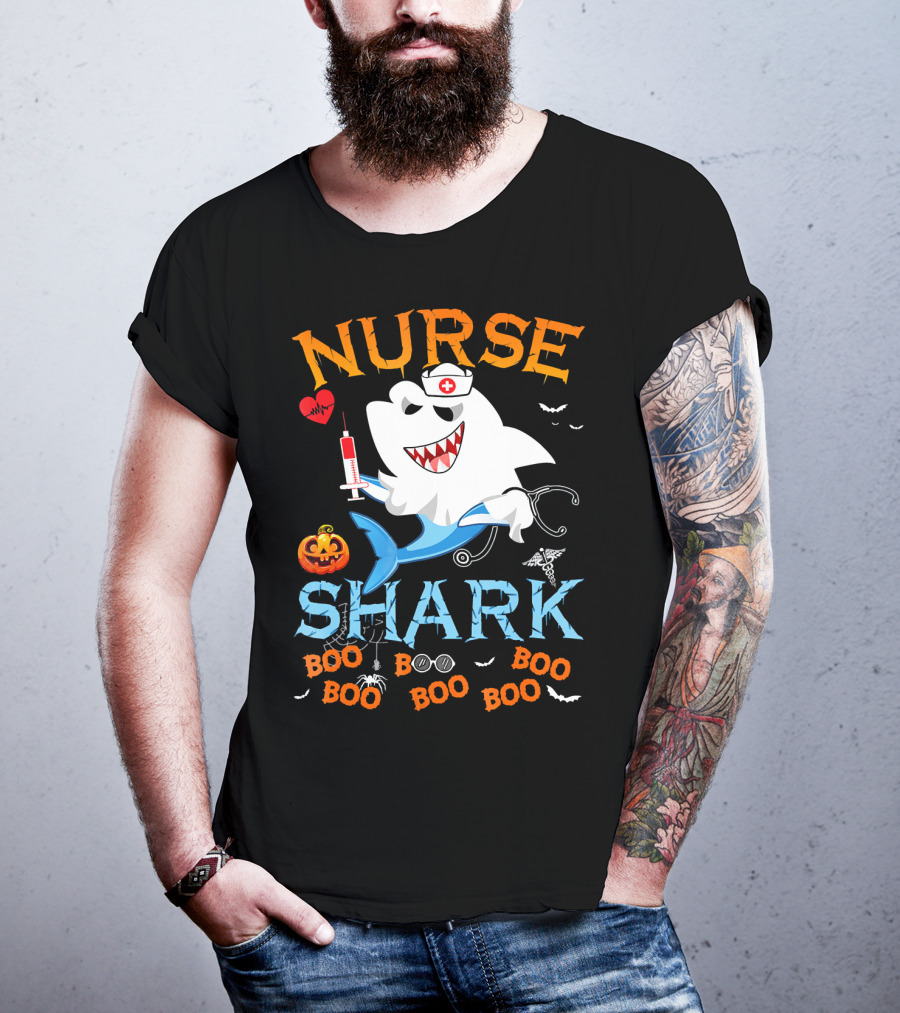 Nurse Shark Halloween Boo Scary Nurse Shark T-Shirt