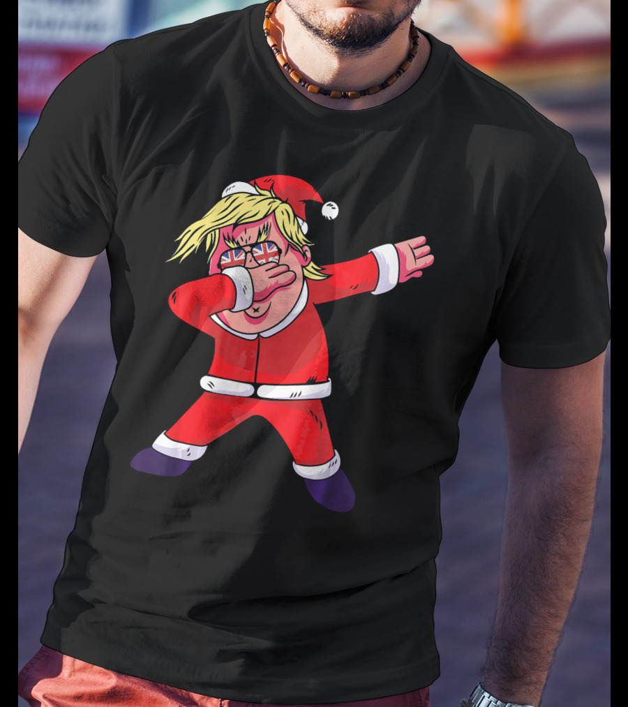 Dabbing Santa Claus With Sunglasses And Santa Hat T-Shirt