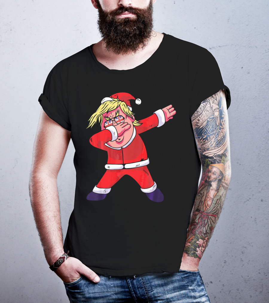 Dabbing Santa Claus With Sunglasses And Santa Hat T-Shirt