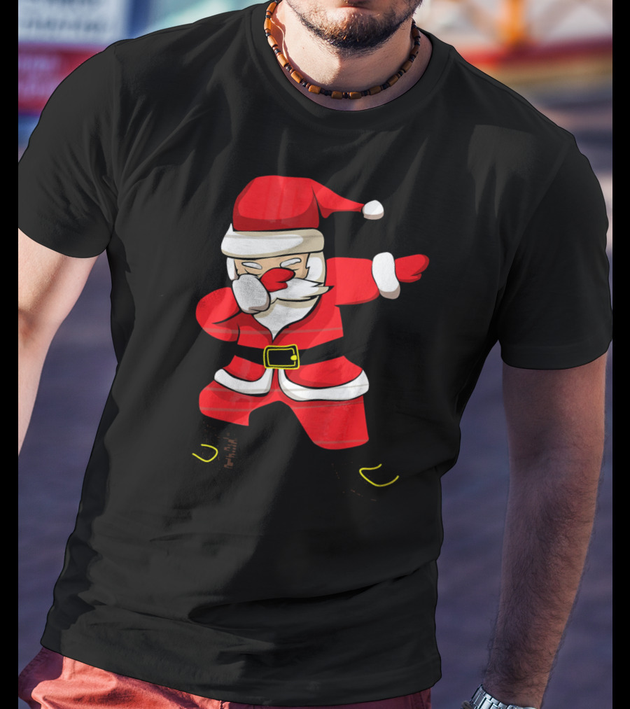 Dabbing Santa Christmas Santa College Dab Move Iconic Festive T-Shirt