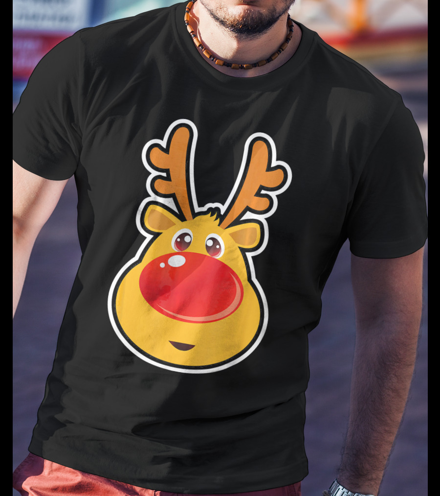 RUDOLPH Red Nose Reindeer Santa Iconic Character T-Shirt