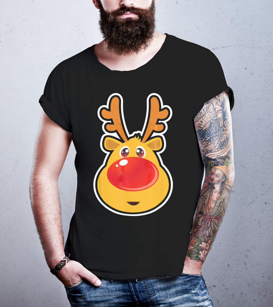 RUDOLPH Red Nose Reindeer Santa Iconic Character T-Shirt