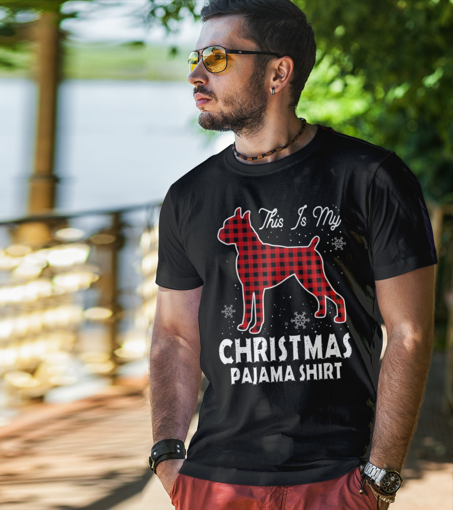 This Is My Christmas Boxer Dog Pajama T-Shirt