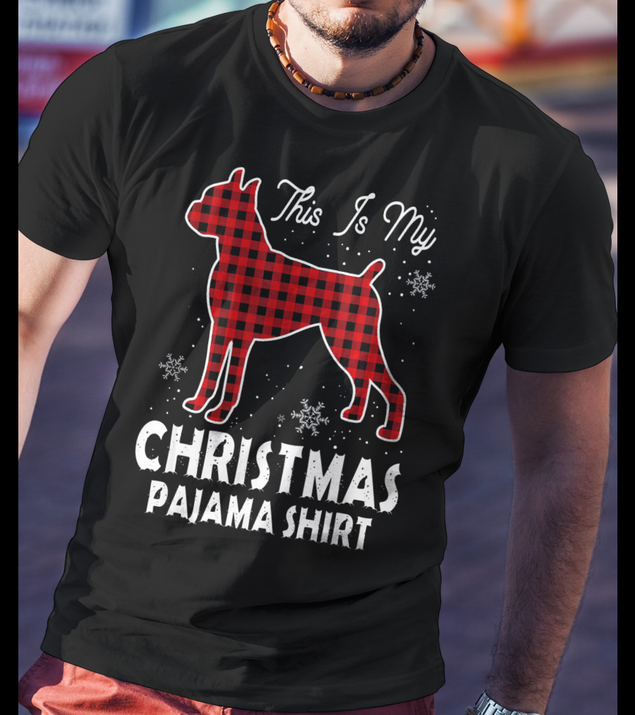 This Is My Christmas Boxer Dog Pajama T-Shirt