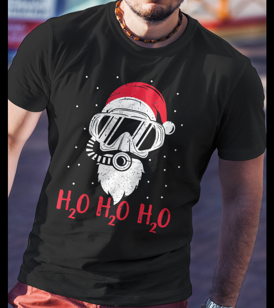 Santa Scuba Diving H2O H2O H2O T-Shirt