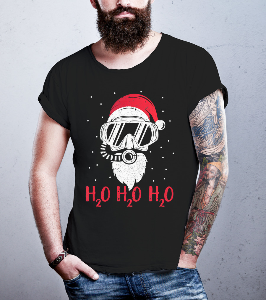 Santa Scuba Diving H2O H2O H2O T-Shirt