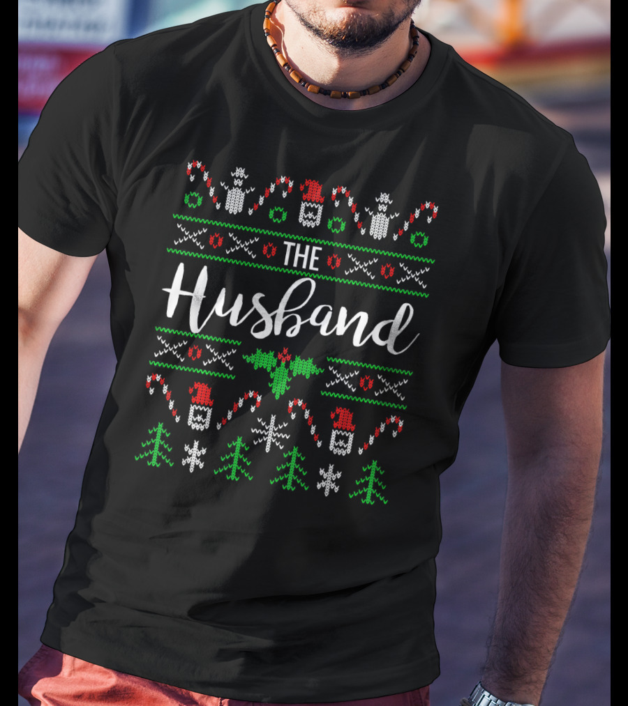 The Husband Married Couples Matching Ugly Christmas T-Shirt