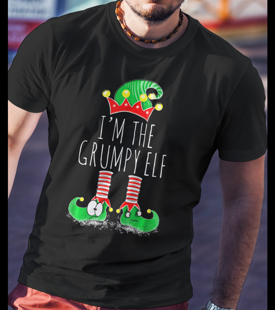 I'm The Grumpy Elf Christmas Elf Matching Family Me T-Shirt