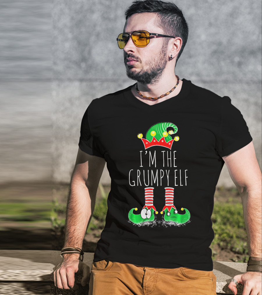 I'm The Grumpy Elf Christmas Elf Matching Family Me T-Shirt