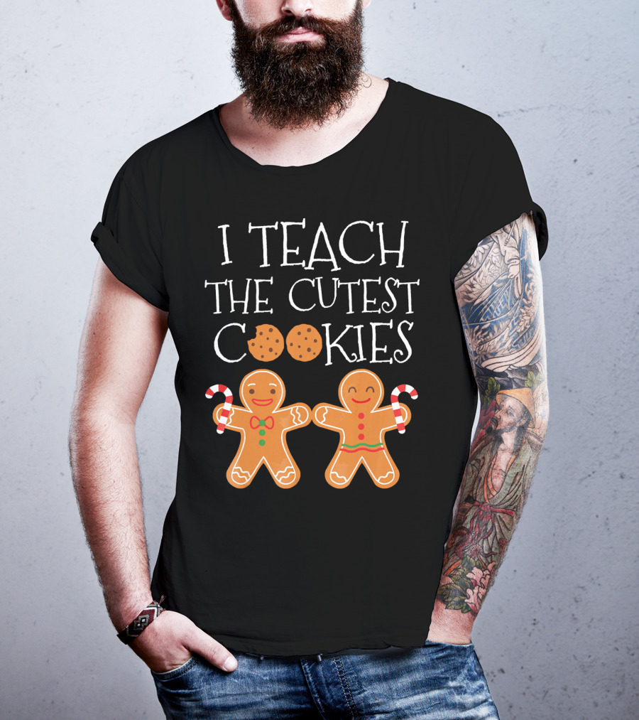 I Teach The Cutest Cookies Gingerbread Candy Cane T-Shirt
