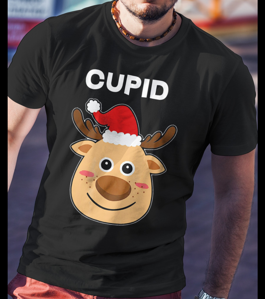 Santa Hat Reindeer Cupid T-Shirt