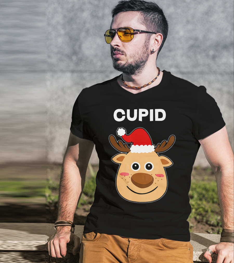 Santa Hat Reindeer Cupid T-Shirt