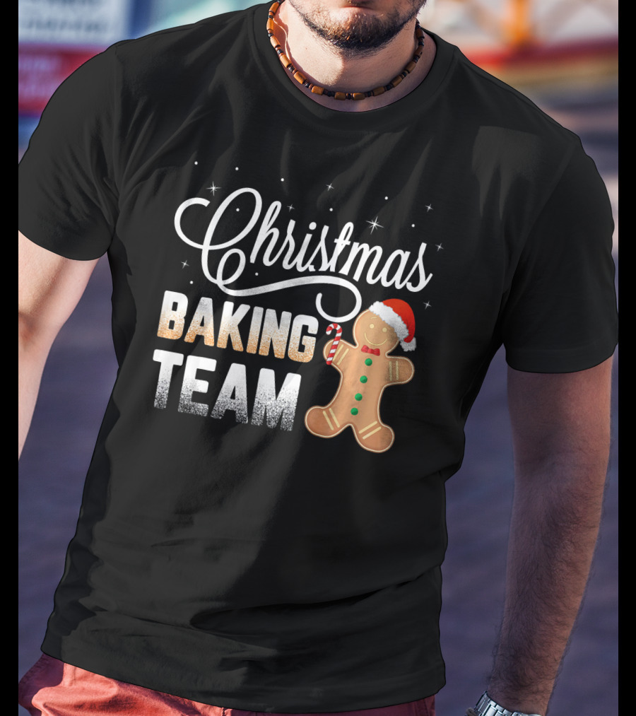 Christmas Baking Team Gingerbread Candy Cane Holiday T-Shirt