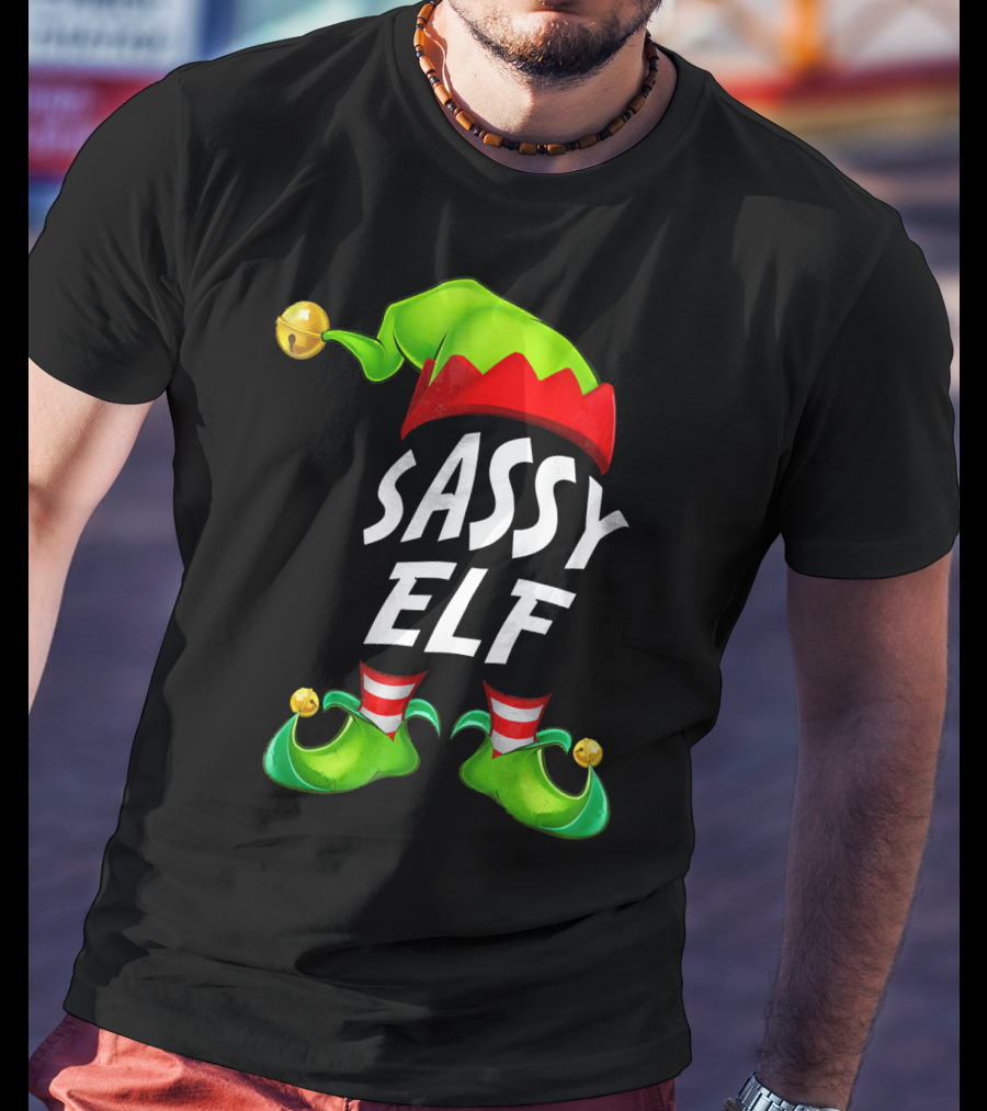Sassy Elf Christmas Funny Fam T-Shirt