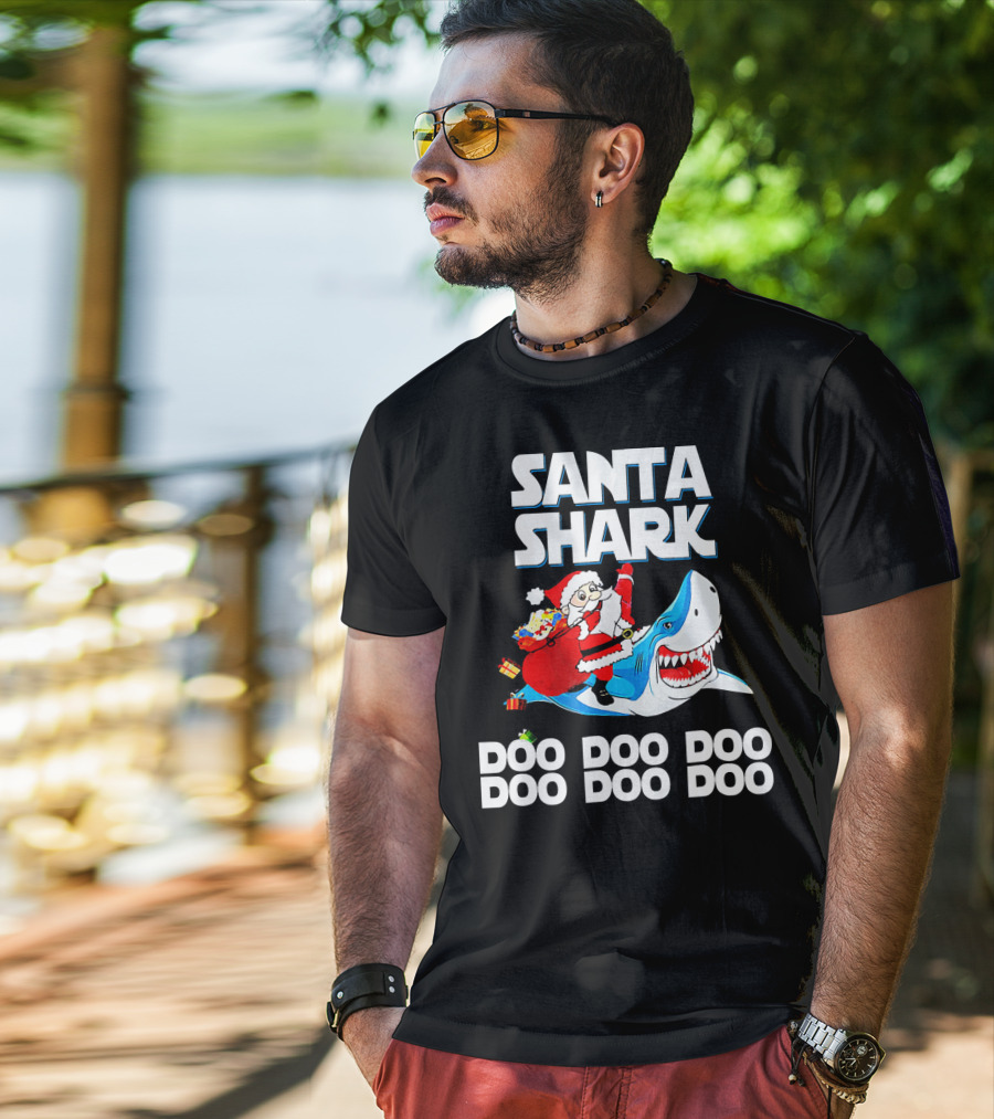 Santa Shark Doo Doo Doo Doo Doo Doo T-Shirt