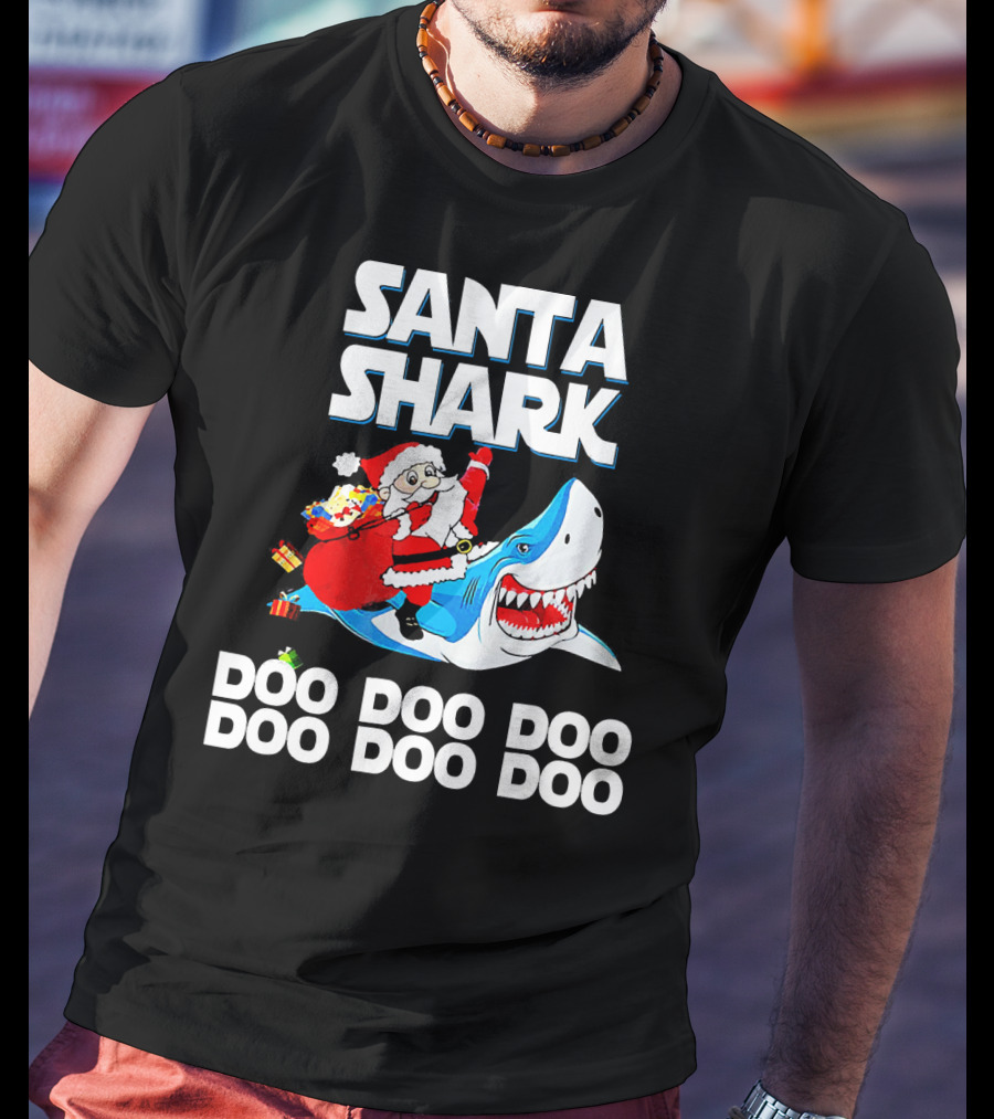 Santa Shark Doo Doo Doo Doo Doo Doo T-Shirt