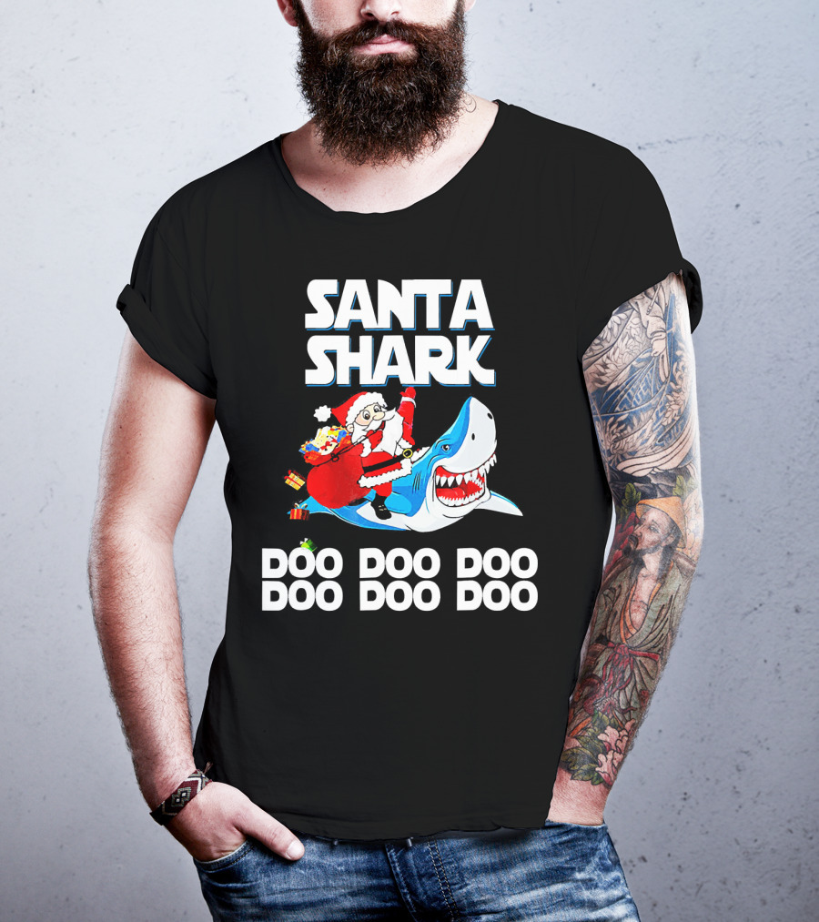 Santa Shark Doo Doo Doo Doo Doo Doo T-Shirt