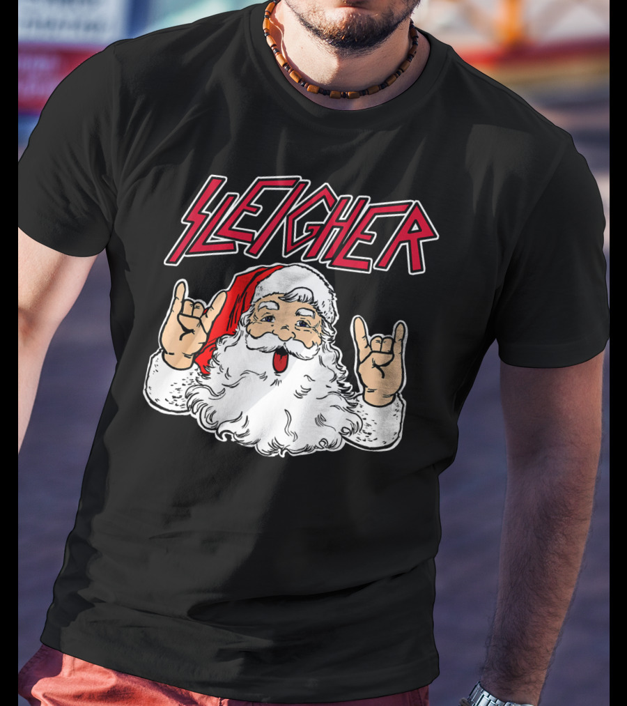 Santa Sleigher Funny Slayer Hail Santa T-Shirt