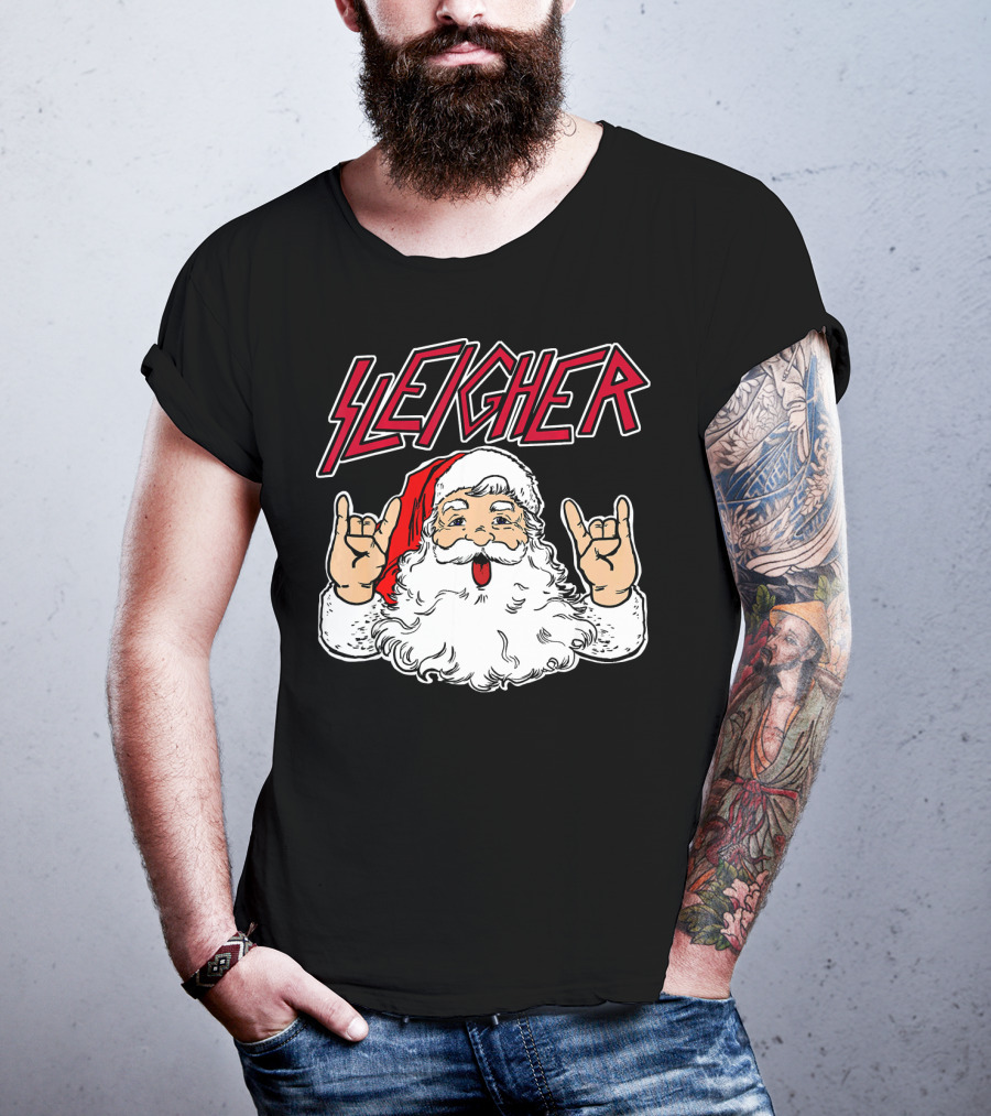Santa Sleigher Funny Slayer Hail Santa T-Shirt
