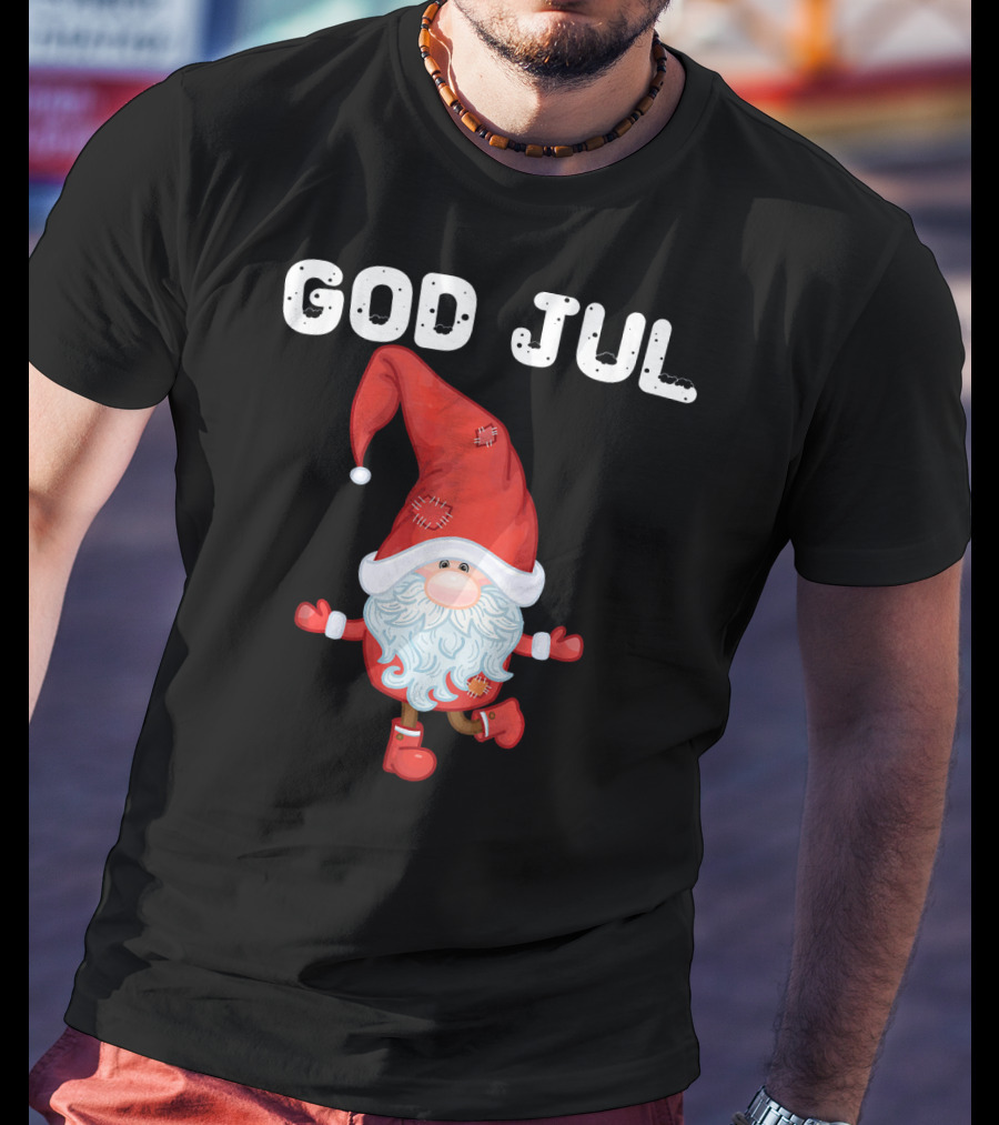 God Jul Santa Claus Swedish Merry Christmas Sweden T-Shirt
