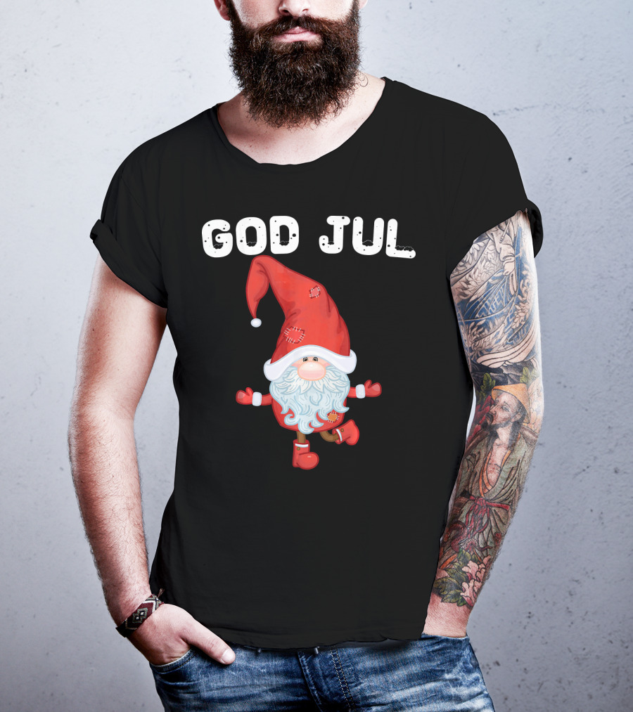 God Jul Santa Claus Swedish Merry Christmas Sweden T-Shirt