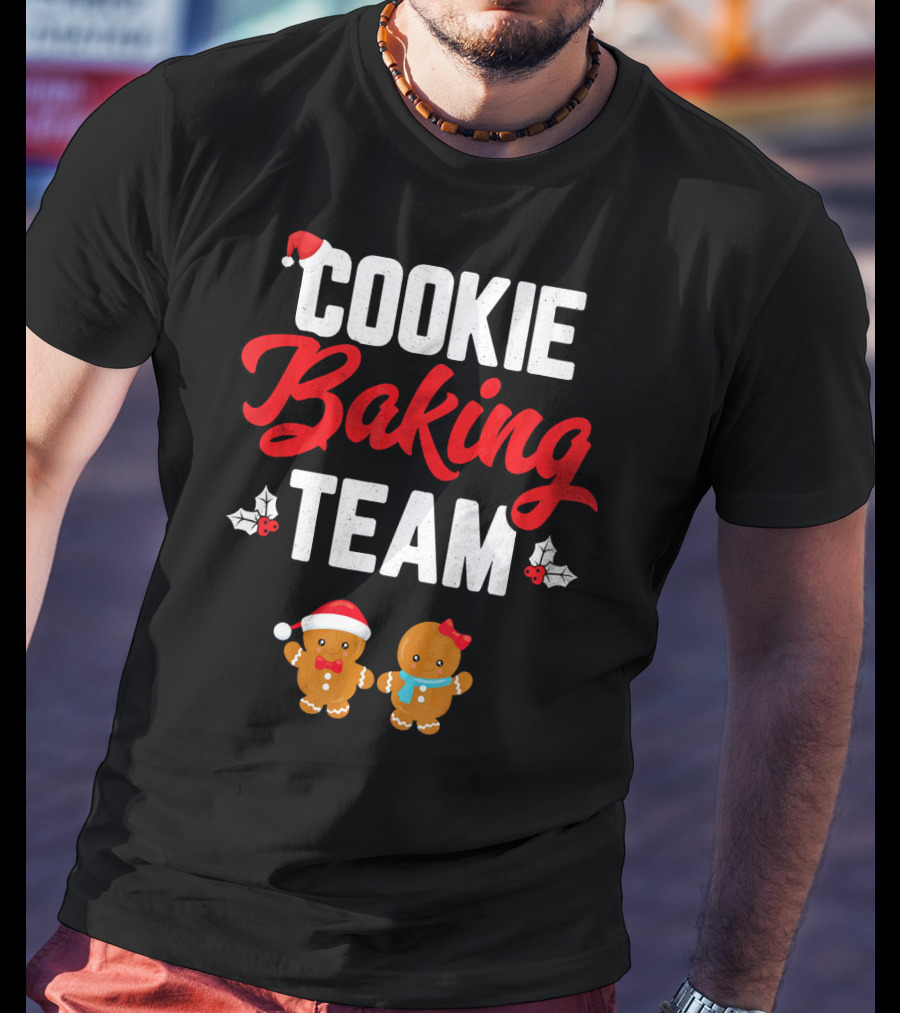Cookie Baking Team Matching Family Christmas Gingerbread Holiday T-Shirt
