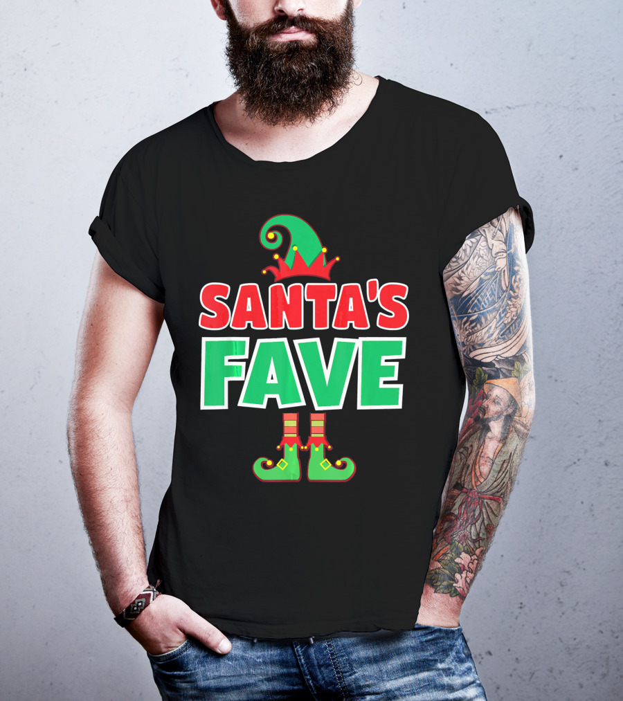 SANTA'S FAVE Elf Hat And Boots T-Shirt