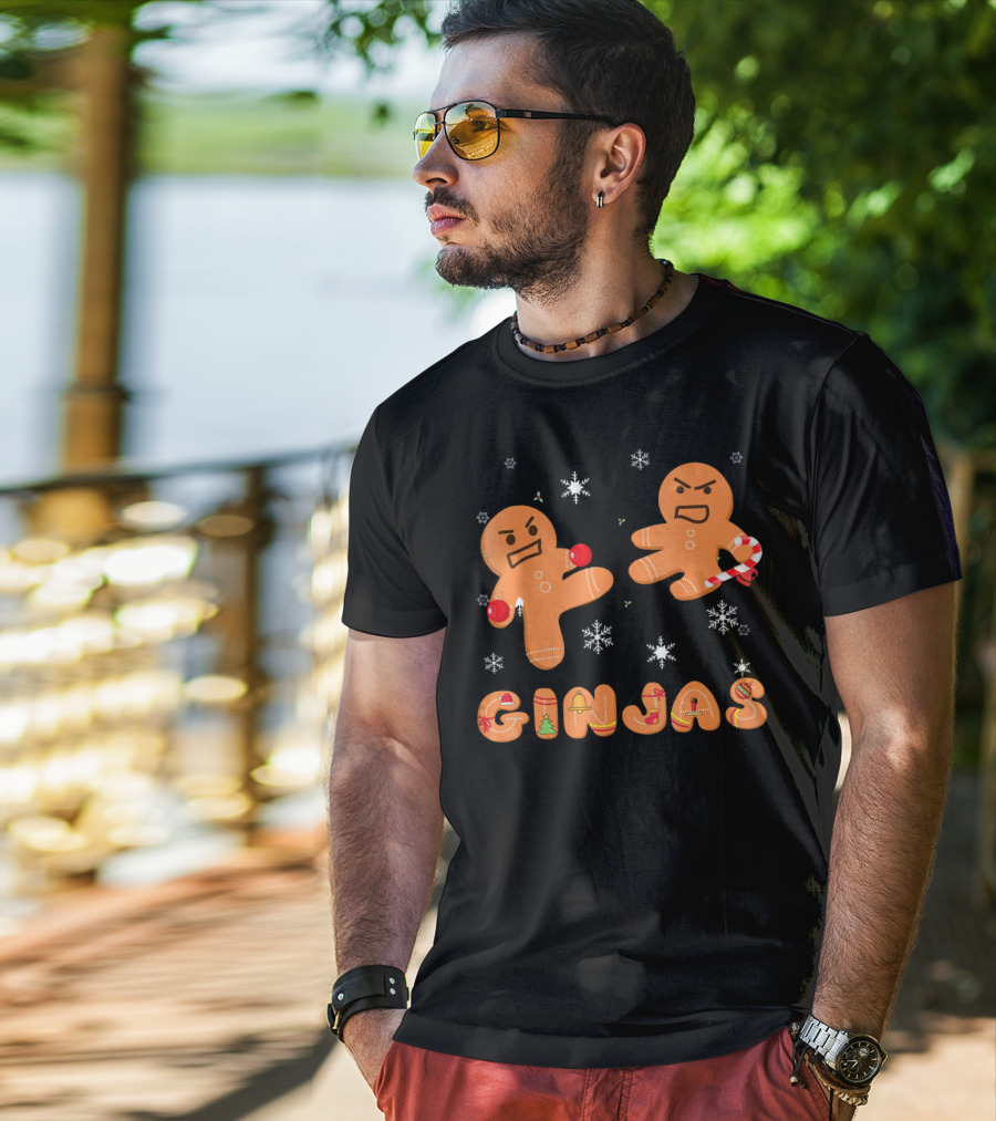 Ginjas Gingerbread Ninjas Holiday Fun T-Shirt