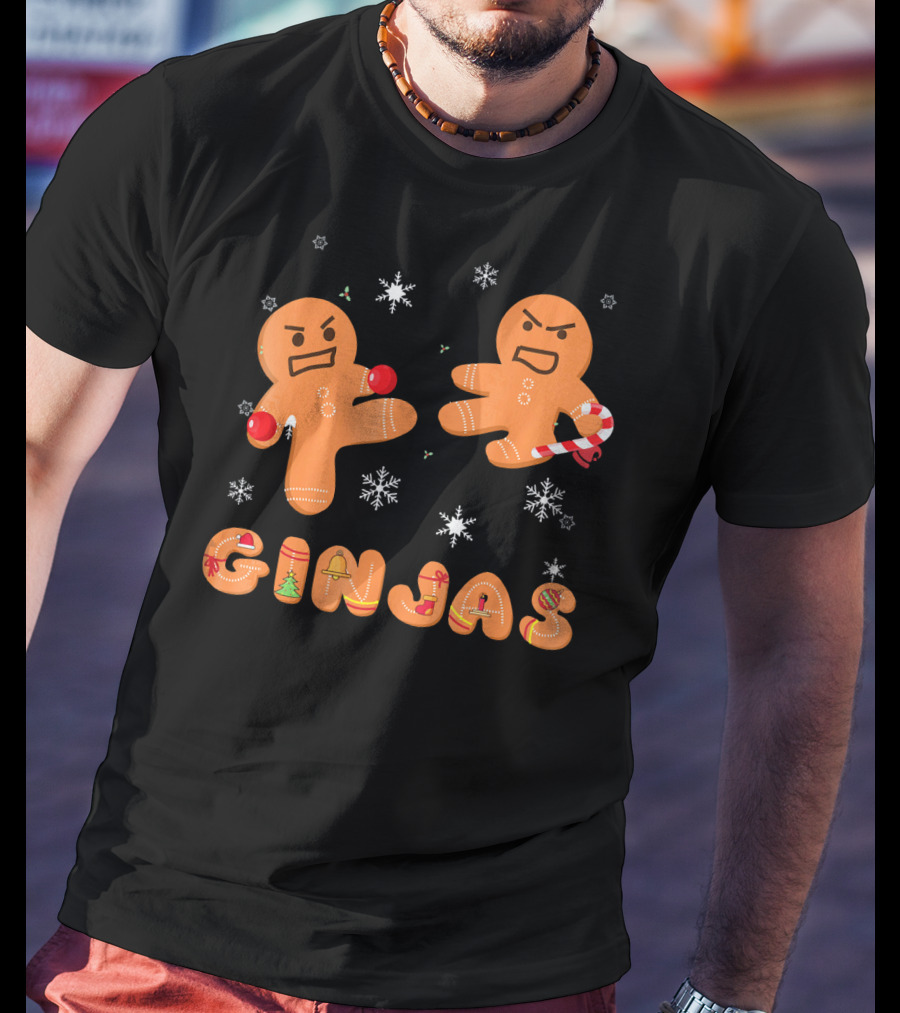 Ginjas Gingerbread Ninjas Holiday Fun T-Shirt
