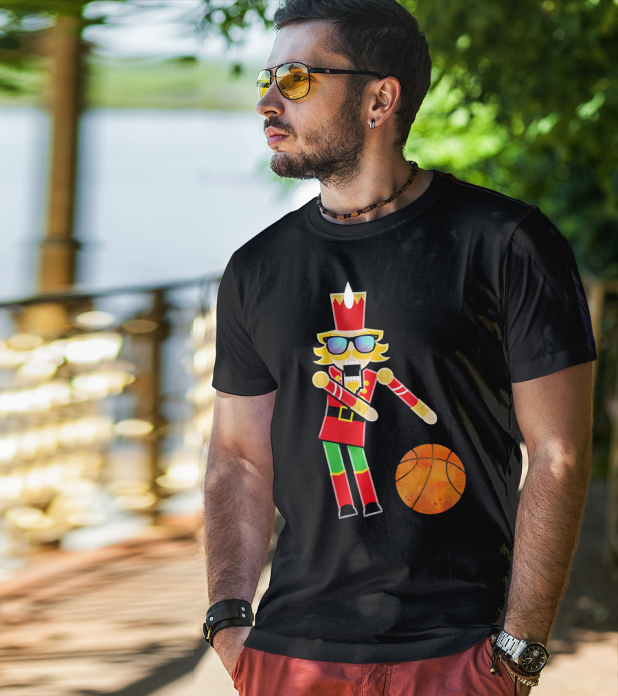 Christmas Nutcracker Basketball Floss Dance T-Shirt