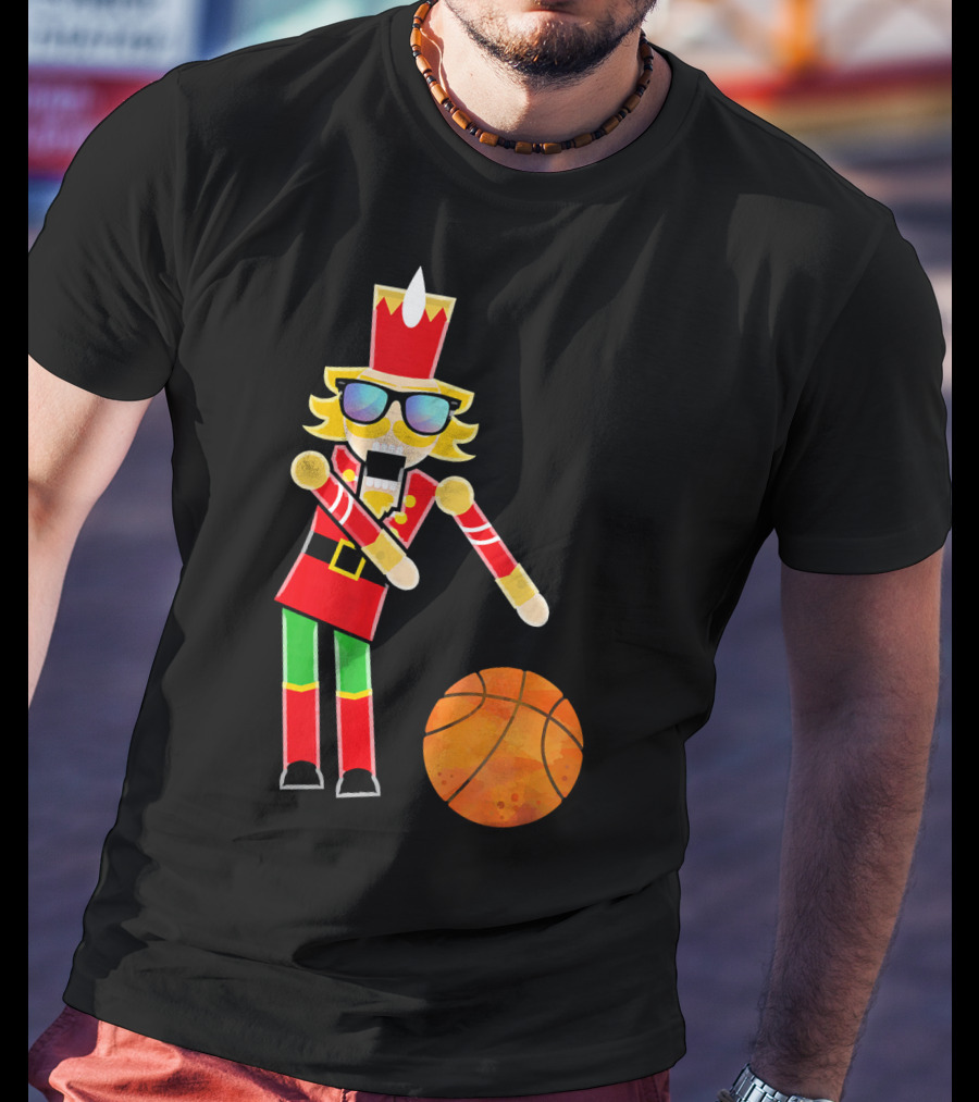 Christmas Nutcracker Basketball Floss Dance T-Shirt