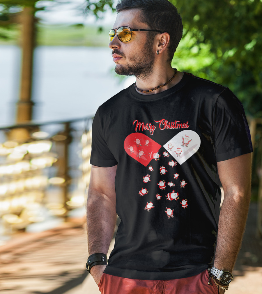 Merry Christmas Santa Capsule Fun T-Shirt