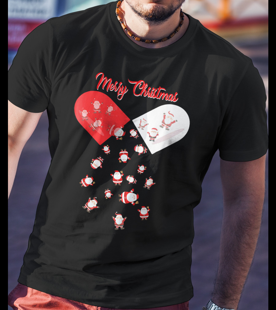 Merry Christmas Santa Capsule Fun T-Shirt