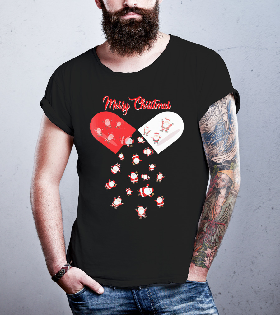 Merry Christmas Santa Capsule Fun T-Shirt