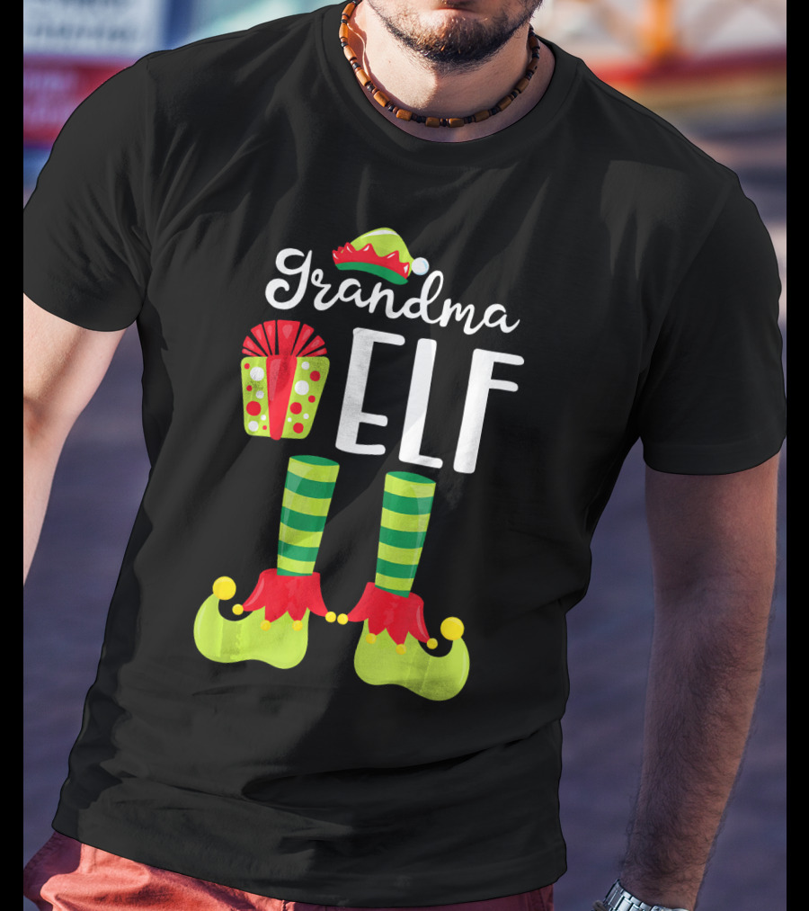 Grandma Elf Family Christmas Elf T-Shirt