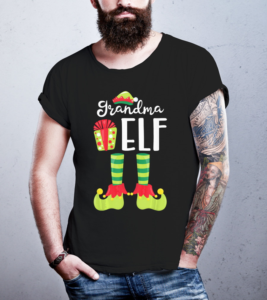 Grandma Elf Family Christmas Elf T-Shirt