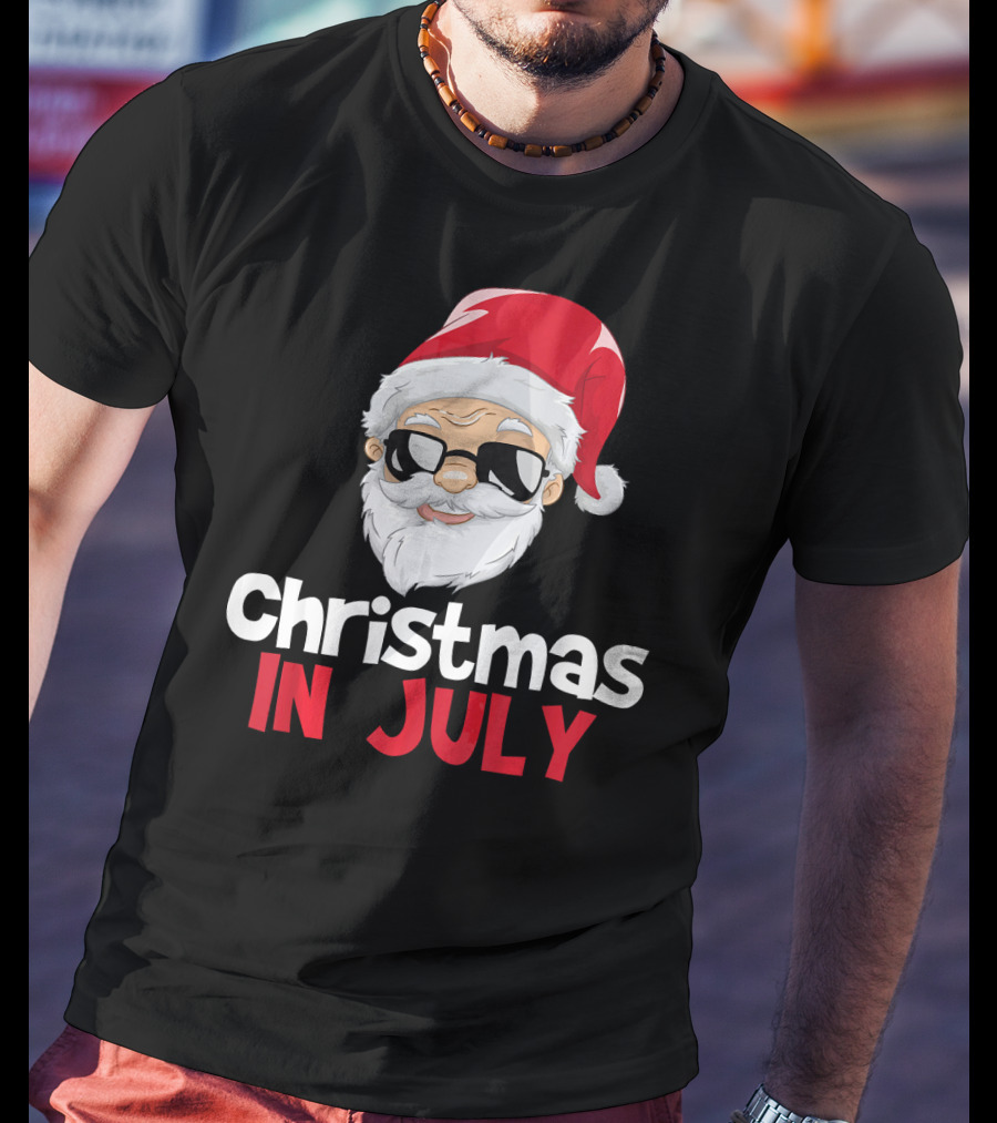 Christmas In July Santa Claus Iconic Holiday T-Shirt