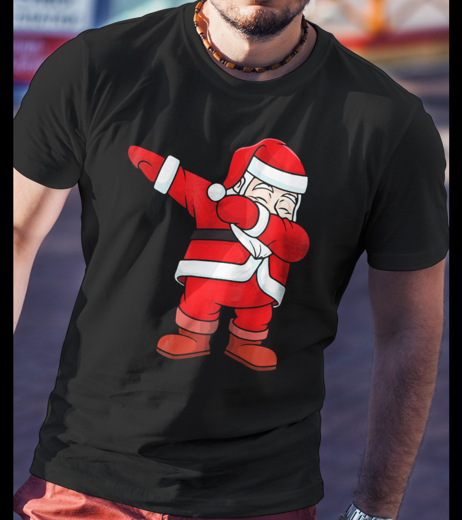 Dabbing Santa Claus Christmas Dance Pose Holiday Fun T-Shirt