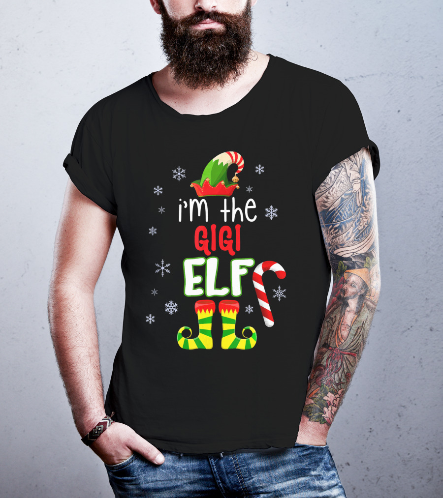 I'm The Gigi Elf Candy Cane Christmas Celebrations T-Shirt