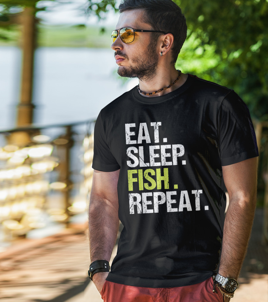Eat Sleep Fish Repeat Fishing Fish T-Shirt
