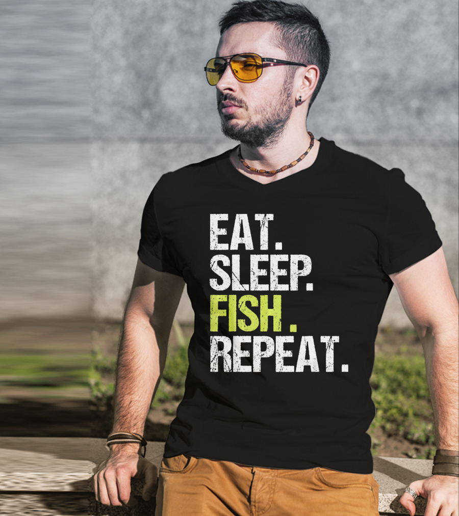 Eat Sleep Fish Repeat Fishing Fish T-Shirt