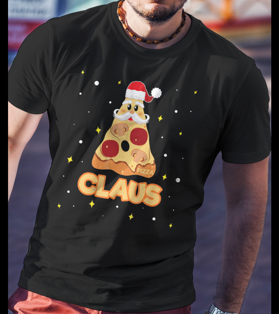 Pizza Claus Funny Santa Merry Crustmas T-Shirt