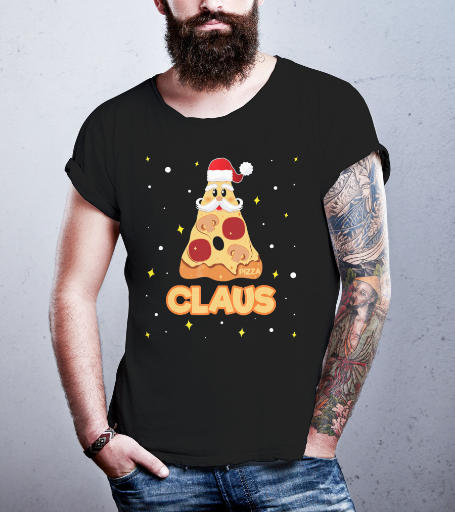Pizza Claus Funny Santa Merry Crustmas T-Shirt