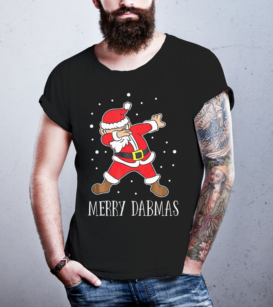 Merry Dabmas Funny Dabbing Christmas Santa T-Shirt