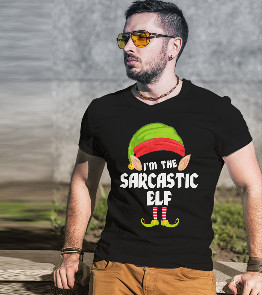 I'm The Sarcastic Elf Funny Matching Family Group T-Shirt