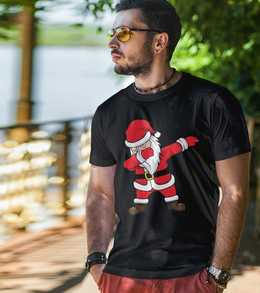 Dabbing Santa Kids Funny Claus Dab Christmas Dance T-Shirt