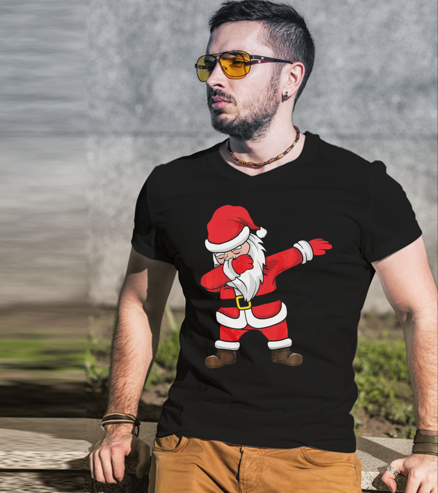 Dabbing Santa Kids Funny Claus Dab Christmas Dance T-Shirt