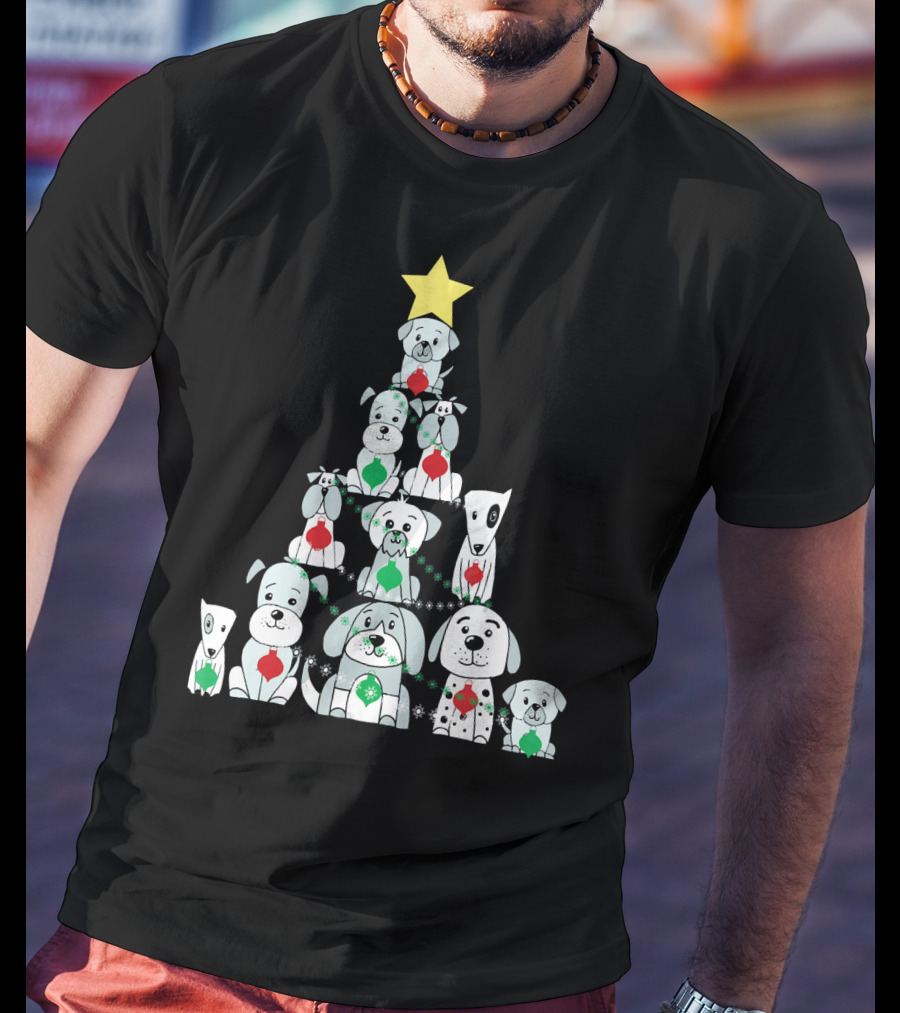 Christmas Dog Tree With Star T-Shirt