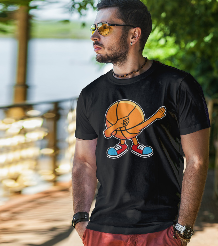 Dabbing Basketball Character With Sneakers T-Shirt